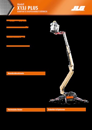 Plataformas articuladas de orugas JLG X13J Plus