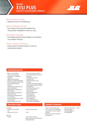 Plataformas articuladas de orugas JLG X15J Plus