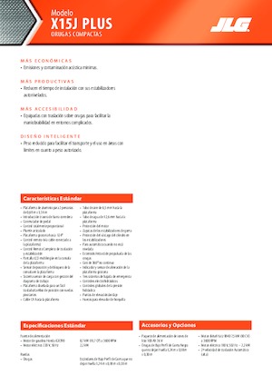 Plataformas articuladas de orugas JLG X15J Plus