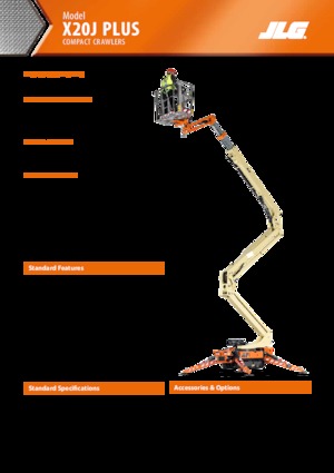 Plataformas articuladas de orugas JLG X20J Plus