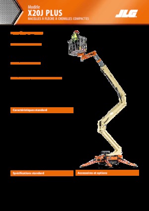 Plataformas articuladas de orugas JLG X20J Plus