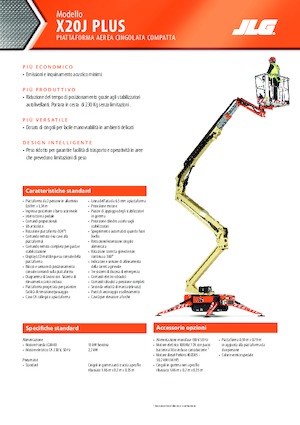 Plataformas articuladas de orugas JLG X20J Plus