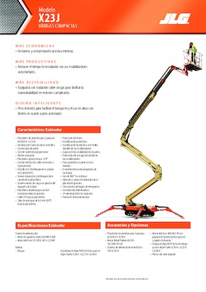 Plataformas articuladas de orugas JLG X23J