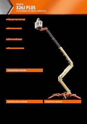 Plataformas articuladas de orugas JLG X26J Plus