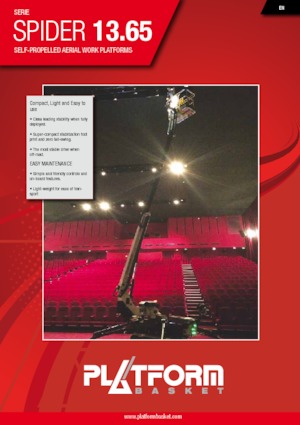 Plataformas telescópicas de orugas Platform Basket SPIDER 13.65