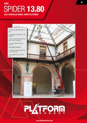Plataformas telescópicas de orugas Platform Basket SPIDER 13.80