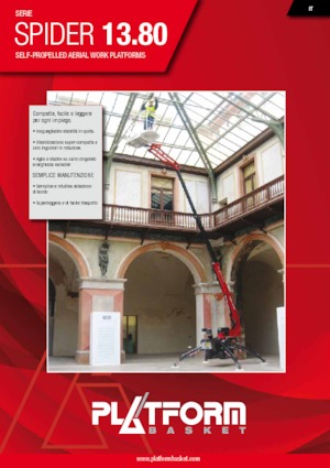 Plataformas telescópicas de orugas Platform Basket SPIDER 13.80