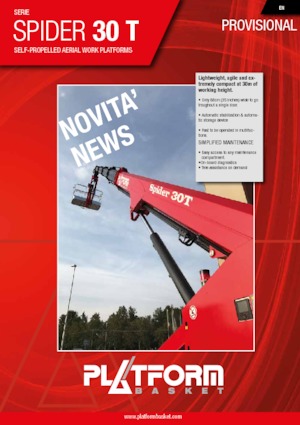 Plataformas telescópicas de orugas Platform Basket SPIDER 30 T