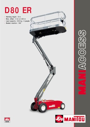 Plataformas articuladas de ruedas Manitou D 80 ER *