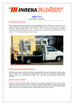 Plataformas elevadoras articuladas remolcables Inreka IPK 11-3
