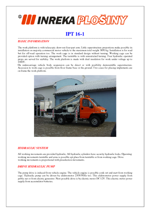 Plataformas telescópicas sobre camión Inreka IPT 16-1