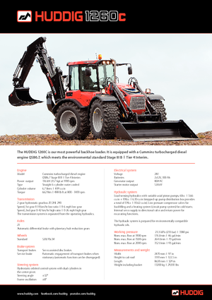 Retrocargadoras Huddig 1260 C