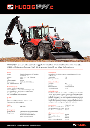 Retrocargadoras Huddig 1260 C