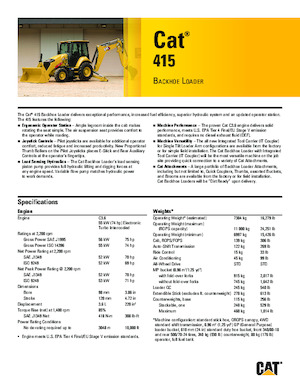 Retrocargadoras Caterpillar 415