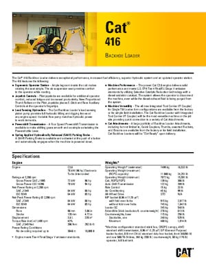 Retrocargadoras Caterpillar 416