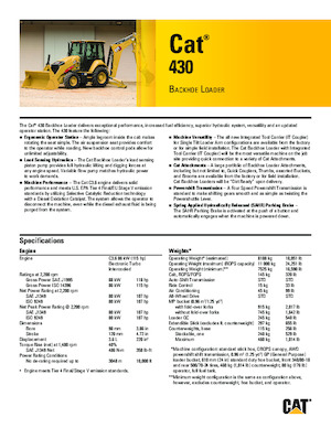 Retrocargadoras Caterpillar 430