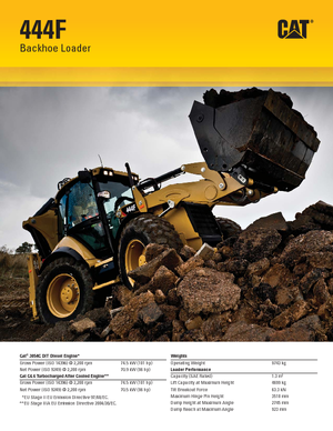 Retrocargadoras Caterpillar 444F2