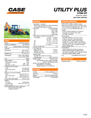 Retrocargadoras Case 575N EP Utility Plus