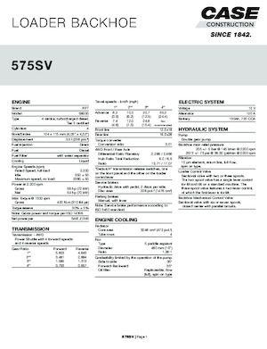 Retrocargadoras Case 575SV