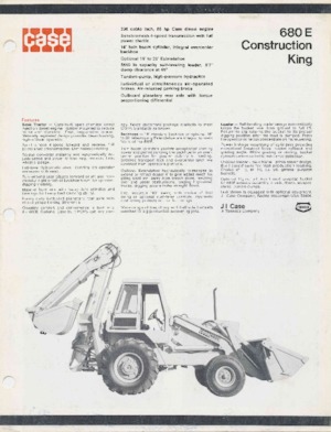 Retrocargadoras Case 680 E