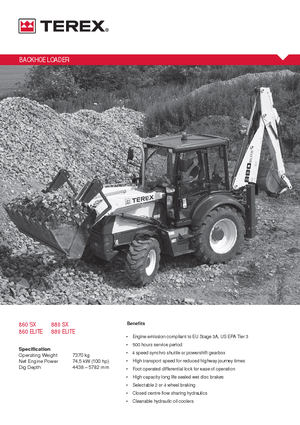 Retrocargadoras Terex 880 elite