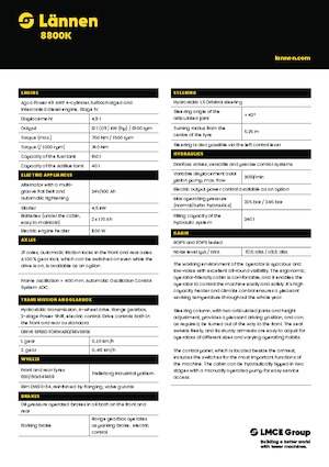 Retrocargadoras Lännen 8800K