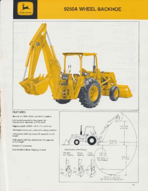 Retrocargadoras John Deere Construction 9250 A