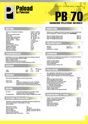Retrocargadoras Palazzani PB 70