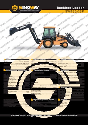 Retrocargadoras Sinoway SWB30-25F 