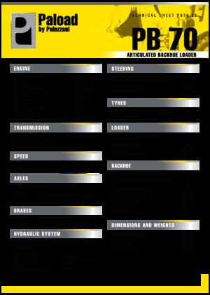 Retrocargadoras Palazzani PB 70