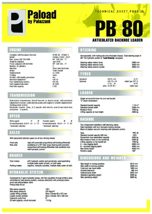 Retrocargadoras Palazzani PB 80