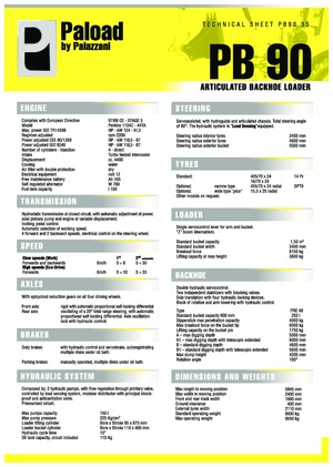 Retrocargadoras Palazzani PB 90