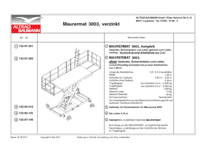 Plataformas de albañil ALTRAD-Baumann Maurermat 2002