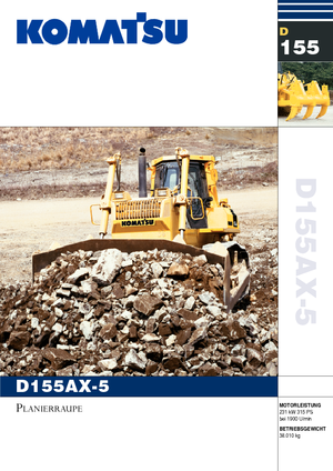 Bulldozers / Topadoras Komatsu D155AX-5