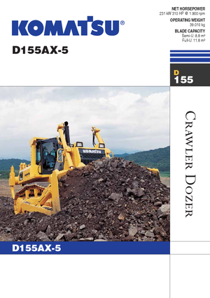 Bulldozers / Topadoras Komatsu D155AX-5B