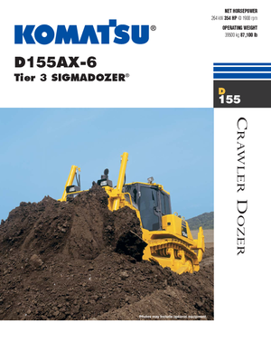 Bulldozers / Topadoras Komatsu D155AX-6