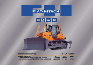 Bulldozers / Topadoras Fiat-Hitachi D 180 XLT