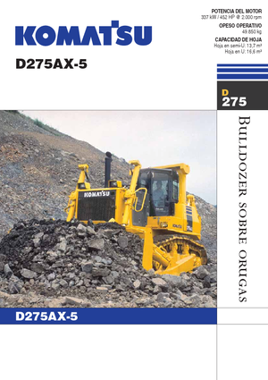 Bulldozers / Topadoras Komatsu D275AX-5E0