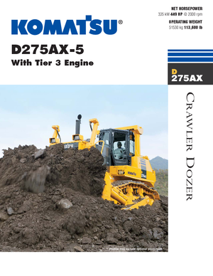 Bulldozers / Topadoras Komatsu D275AX-5E0