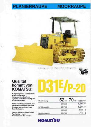 Bulldozers / Topadoras Komatsu D31E-20