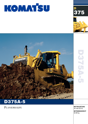 Bulldozers / Topadoras Komatsu D375A-5