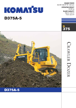 Bulldozers / Topadoras Komatsu D375A-5