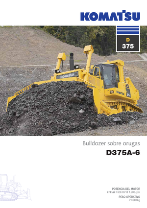 Bulldozers / Topadoras Komatsu D375A-6