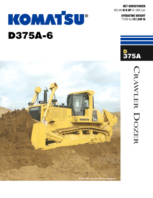 Bulldozers / Topadoras Komatsu D375A-6