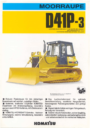 Bulldozers / Topadoras Komatsu D41P-3