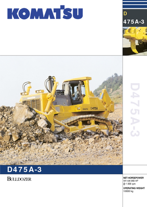 Bulldozers / Topadoras Komatsu D475A-3