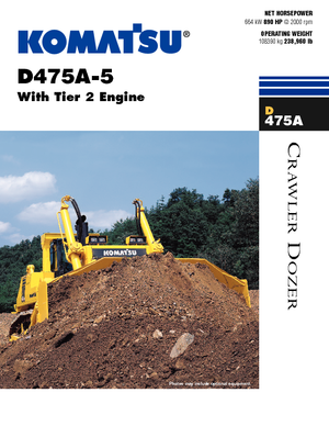 Bulldozers / Topadoras Komatsu D475A-5