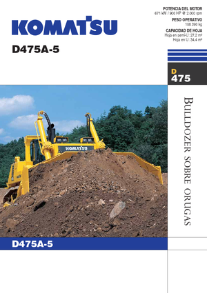 Bulldozers / Topadoras Komatsu D475A-5