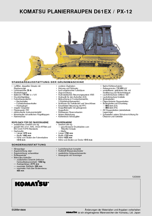 Bulldozers / Topadoras Komatsu D61EX-12