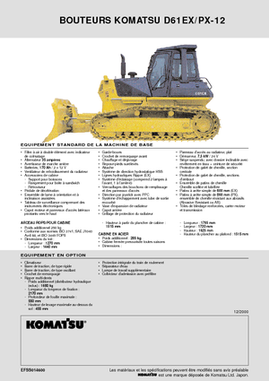 Bulldozers / Topadoras Komatsu D61EX-12